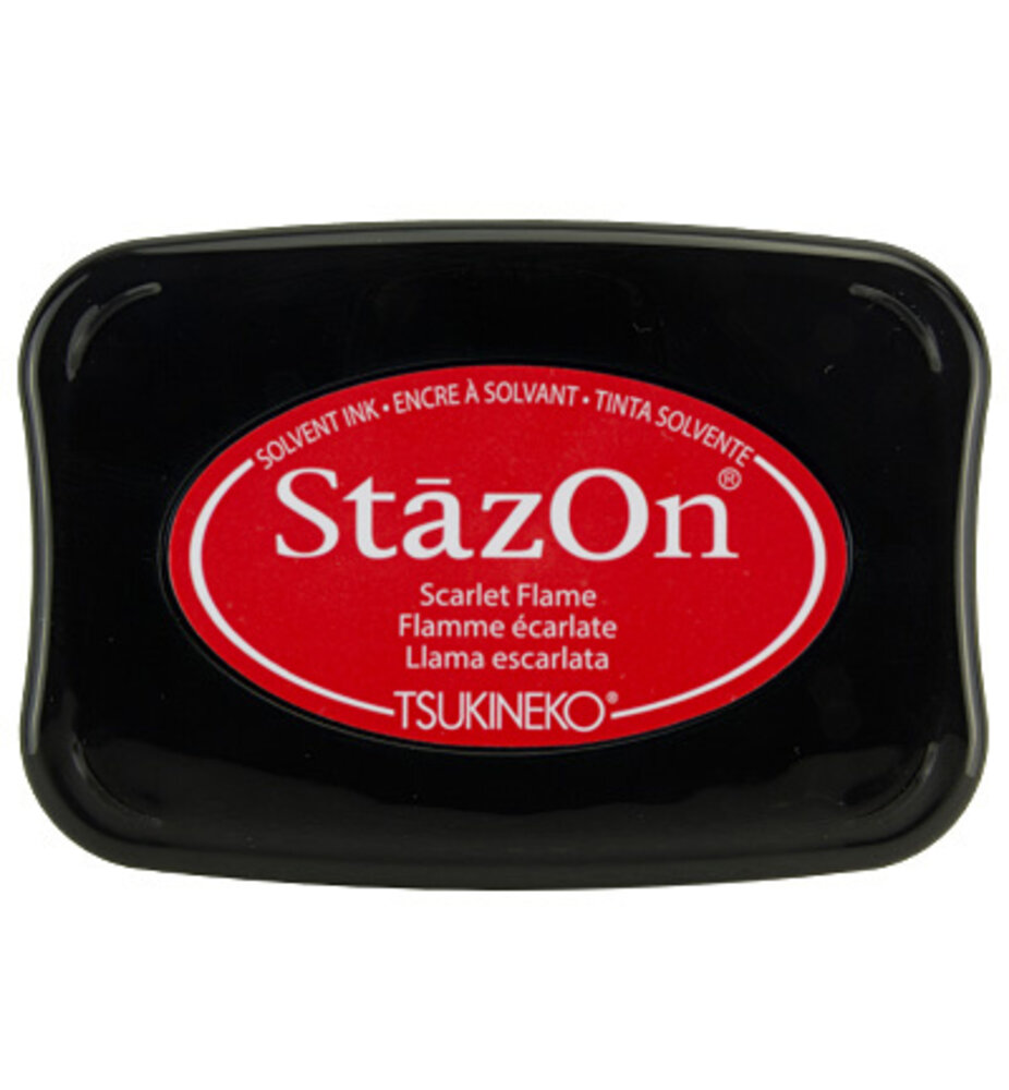 Tsukineko StazOn Scarlet Flame Solvent Ink Pad (SZ-025)