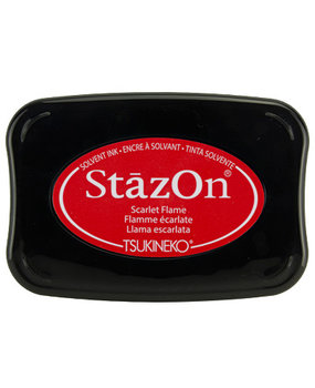 Tsukineko StazOn Scarlet Flame Solvent Ink Pad (SZ-025) Tsukineko StazOn Scarlet Flame Solvent Ink Pad (SZ-025)