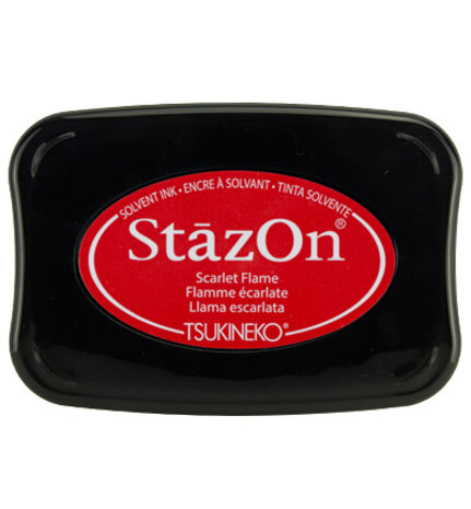 Tsukineko StazOn Scarlet Flame Solvent Ink Pad (SZ-025)