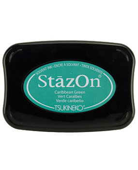 Tsukineko StazOn Carribean Green Solvent Ink Pad (SZ-055) Tsukineko StazOn Carribean Green Solvent Ink Pad (SZ-055)