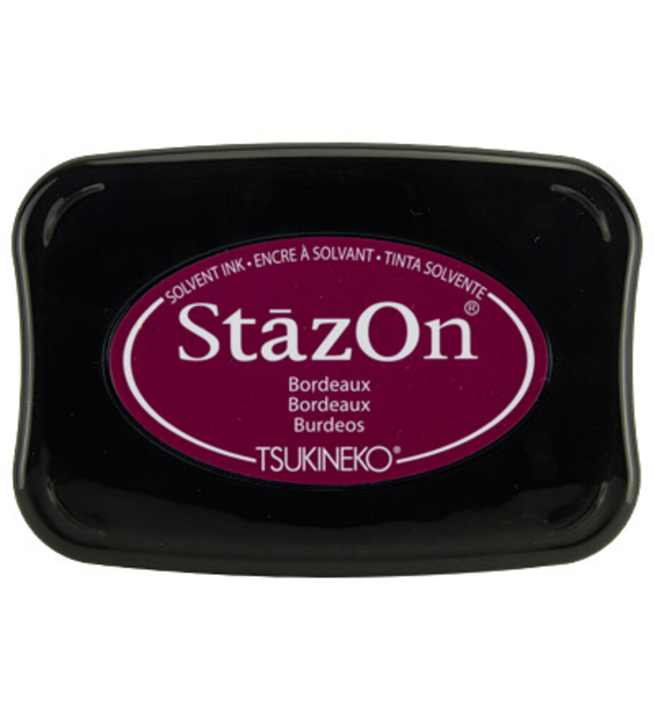 Tsukineko StazOn Bordeaux Solvent Ink Pad (SZ-026)