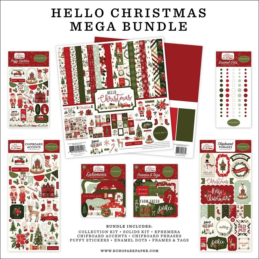 Carta Bella Hello Christmas 12x12 Inch Mega Bundle (CBHC124050)