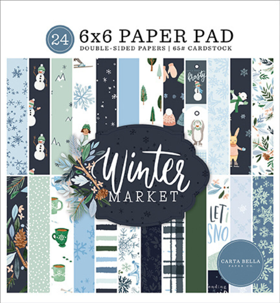 Carta Bella Winter Market 6x6 Inch Paper Pad (CBWM126023) Carta Bella Winter Market 6x6 Inch Paper Pad (CBWM126023)
