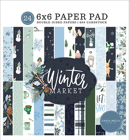 Carta Bella Winter Market 6x6 Inch Paper Pad (CBWM126023) Carta Bella Winter Market 6x6 Inch Paper Pad (CBWM126023)