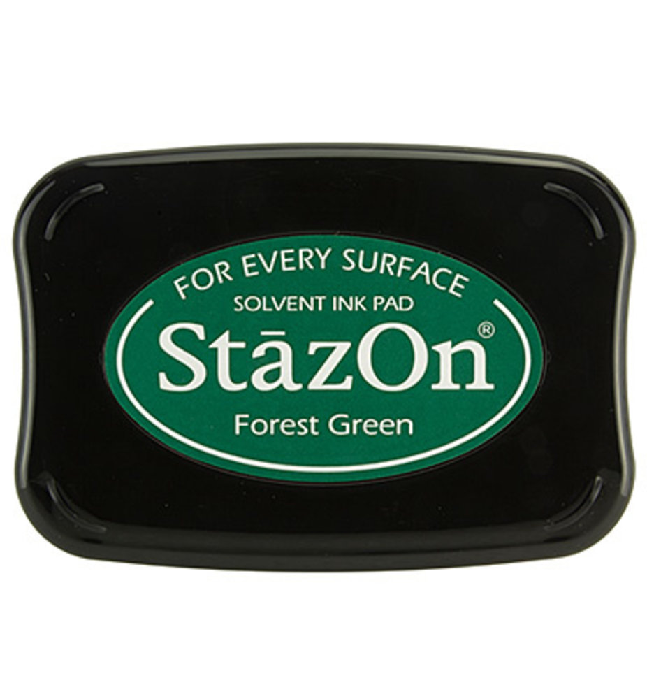 Tsukineko StazOn Forest Green Solvent Ink Pad Tsukineko StazOn Forest Green Solvent Ink Pad