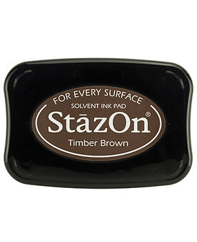 Tsukineko StazOn Timber Brown Solvent Ink Pad Tsukineko StazOn Timber Brown Solvent Ink Pad