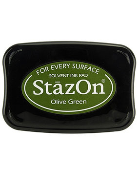 Tsukineko StazOn Olive Green Solvent Ink Pad Tsukineko StazOn Olive Green Solvent Ink Pad