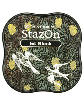 Tsukineko StazOn Jet Black Midi Sovent Ink Pad (SZM-31) Tsukineko StazOn Jet Black Midi Sovent Ink Pad (SZM-31)