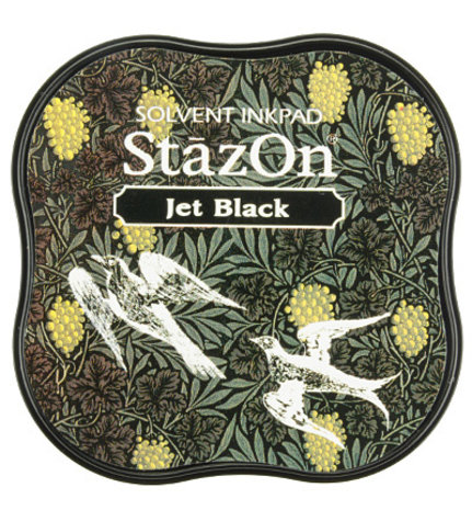 Tsukineko StazOn Jet Black Midi Sovent Ink Pad (SZM-31) Tsukineko StazOn Jet Black Midi Sovent Ink Pad (SZM-31)