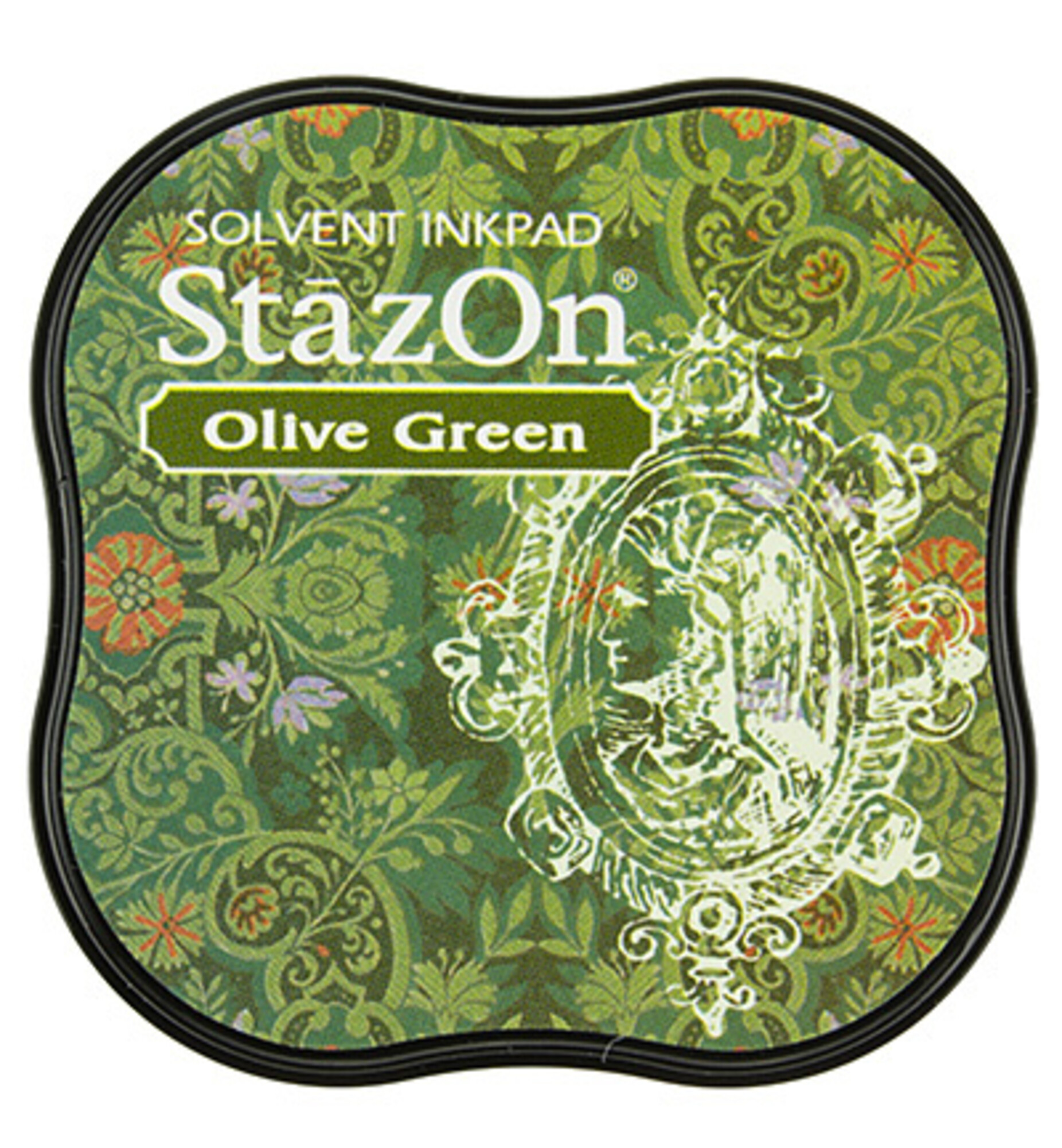 StazOn Olive Green Midi Solvent Ink Pad (SZM51) Paperpads.nl