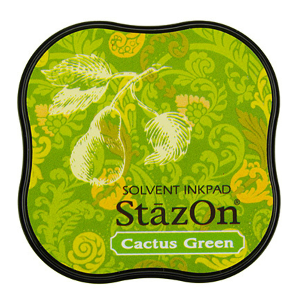 StazOn Cactus Green Midi Solvent Ink Pad (SZM52) Paperpads.nl