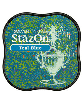 Tsukineko StazOn Teal Blue Midi Solvent Ink Pad (SZM-63) Tsukineko StazOn Teal Blue Midi Solvent Ink Pad (SZM-63)