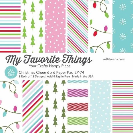 My Favorite Things Christmas Cheer 6x6 Inch Paper Pad (EP-74) My Favorite Things Christmas Cheer 6x6 Inch Paper Pad (EP-74)