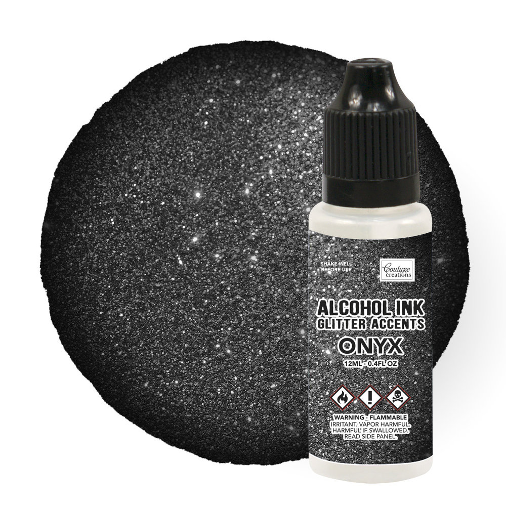 Couture Creations Alcohol Ink Glitter Accents Onyx 12ml (CO727670) Couture Creations Alcohol Ink Glitter Accents Onyx 12ml (CO727670)