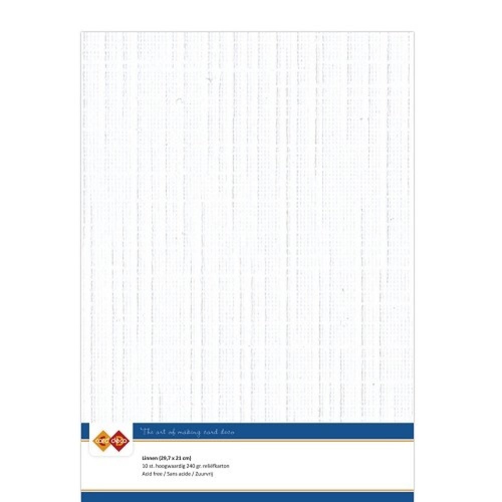 Card Deco Linen Cardstock White 10 Vel A4 (LKK-A401) Card Deco Linen Cardstock White 10 Vel A4 (LKK-A401)