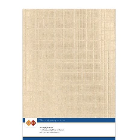 Card Deco Linen Cardstock Sand 10 Vel A4 (LKK-A408) Card Deco Linen Cardstock Sand 10 Vel A4 (LKK-A408)