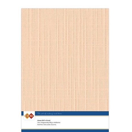 Card Deco Linen Cardstock Salmon 10 Vel A4 (LKK-A409)