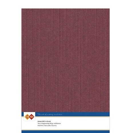 Card Deco Linen Cardstock Burgundy 10 Vel A4 (LKK-A414) Card Deco Linen Cardstock Burgundy 10 Vel A4 (LKK-A414)