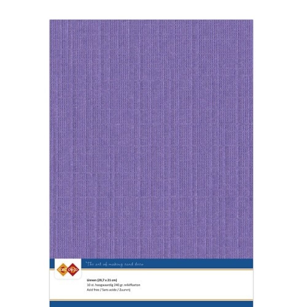 Card Deco Linen Cardstock Violet 10 Vel A4 (LKK-A418)