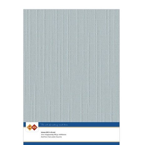 Card Deco Linen Cardstock Grey 10 Vel A4 (LKK-A425)