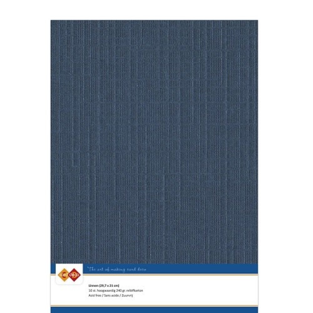 Card Deco Linen Cardstock Dark Blue 10 Vel A4 (LKK-A430) Card Deco Linen Cardstock Dark Blue 10 Vel A4 (LKK-A430)