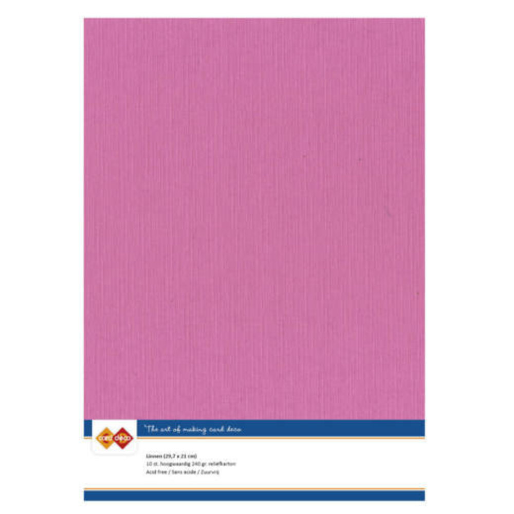 Card Deco Linen Cardstock Bright Pink 10 Vel A4 (LKK-A449) Card Deco Linen Cardstock Bright Pink 10 Vel A4 (LKK-A449)