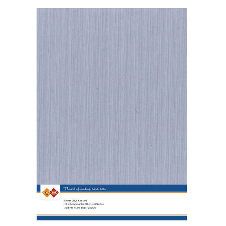 Card Deco Linen Cardstock Old Blue 10 Vel A4 (LKK-A452)