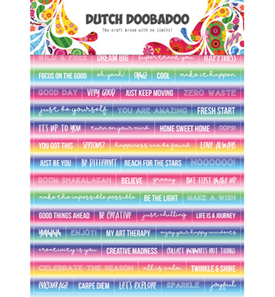 Dutch Doobadoo Sticker A5 Text Mandalas (491.200.015) Dutch Doobadoo Sticker A5 Text Mandalas (491.200.015)