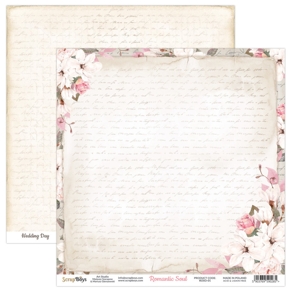 ScrapBoys Romantic Soul 12x12 Inch Paper Set (ROSO-08) ScrapBoys Romantic Soul 12x12 Inch Paper Set (ROSO-08)