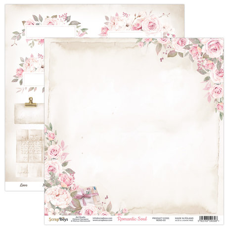 ScrapBoys Romantic Soul 12x12 Inch Paper Set (ROSO-08) ScrapBoys Romantic Soul 12x12 Inch Paper Set (ROSO-08)