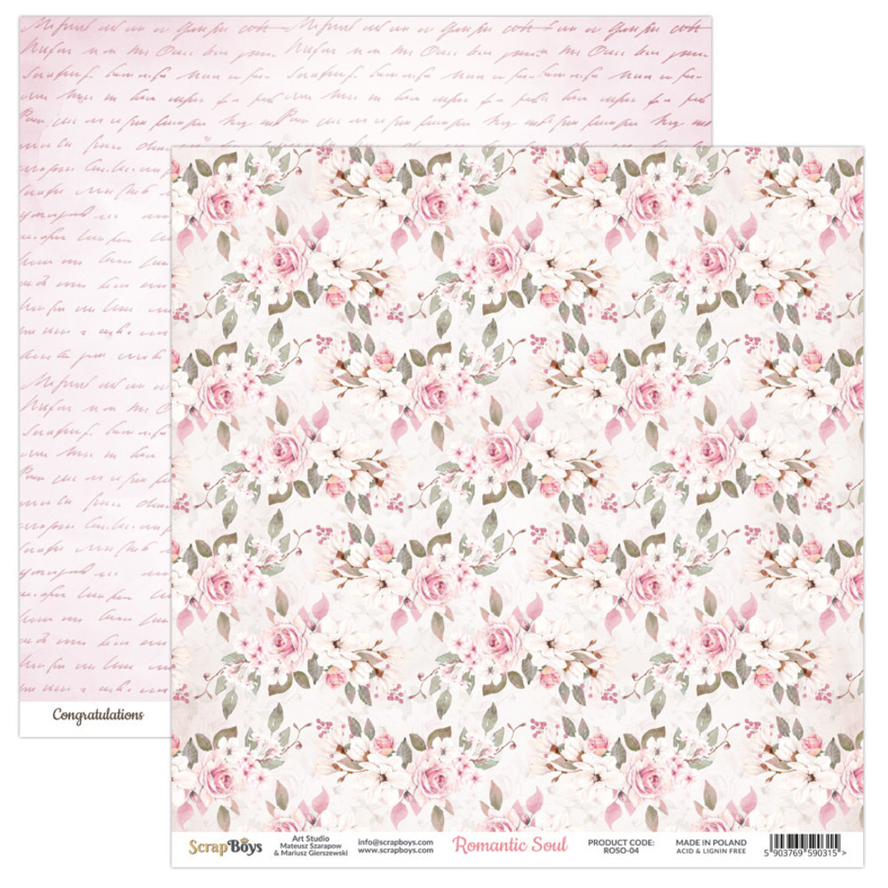 ScrapBoys Romantic Soul 12x12 Inch Paper Set (ROSO-08) ScrapBoys Romantic Soul 12x12 Inch Paper Set (ROSO-08)
