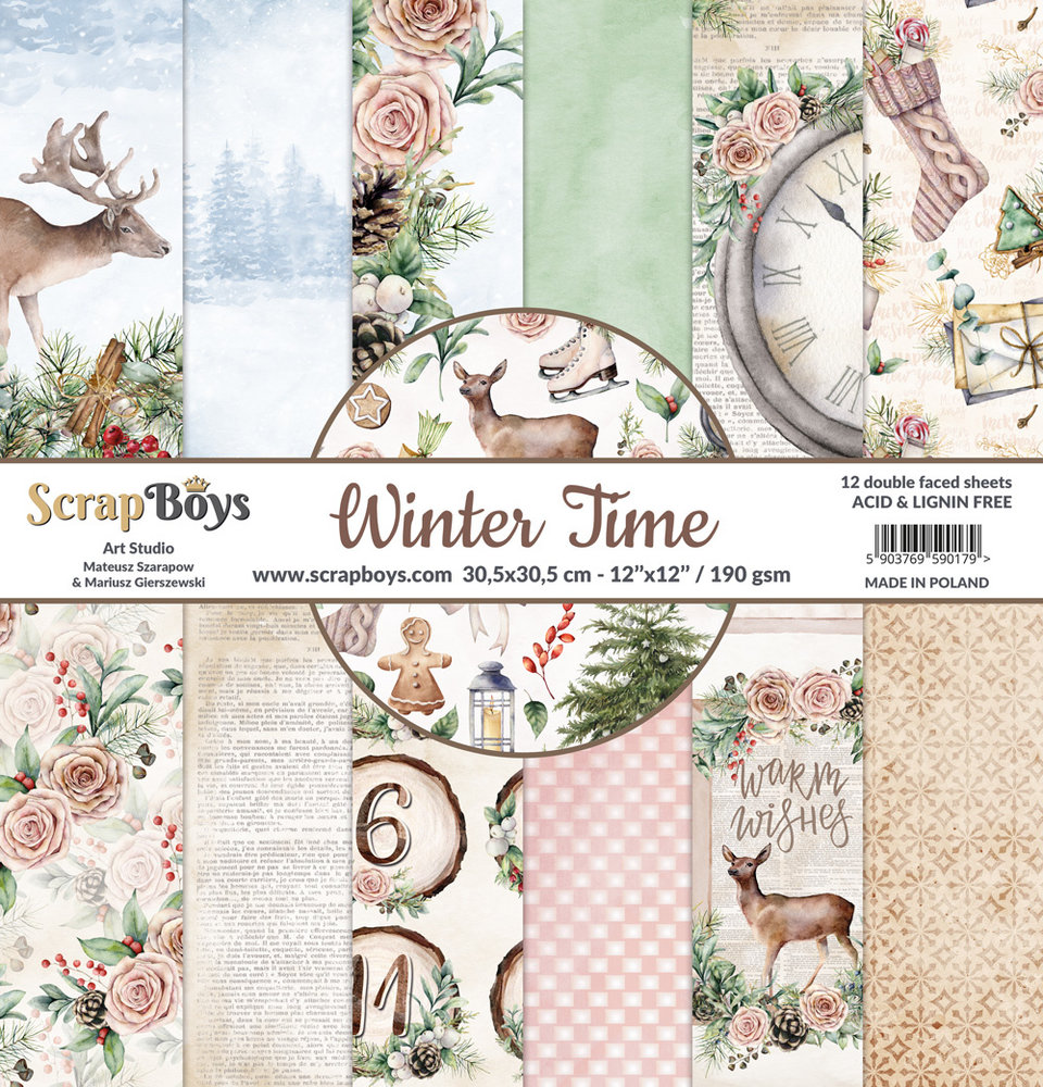 ScrapBoys Winter Time 12x12 Inch Paper Set (WITI-08) ScrapBoys Winter Time 12x12 Inch Paper Set (WITI-08)