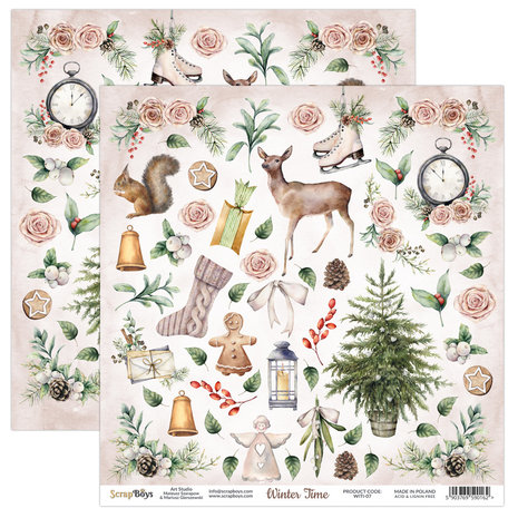 ScrapBoys Winter Time 12x12 Inch Paper Set (WITI-08) ScrapBoys Winter Time 12x12 Inch Paper Set (WITI-08)