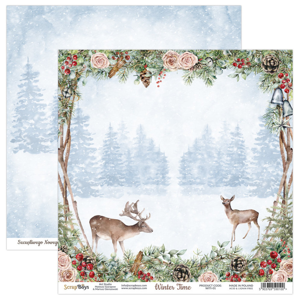 ScrapBoys Winter Time 6x6 Inch Paper Pad (WITI-09)