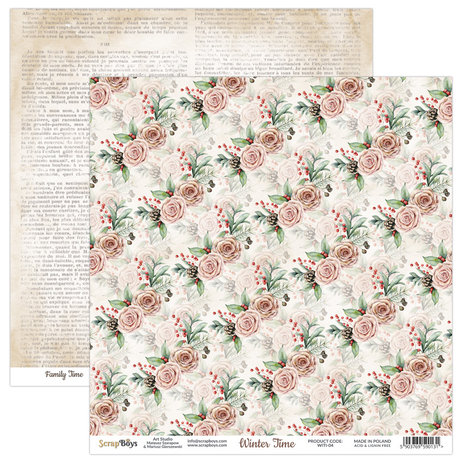 ScrapBoys Winter Time 6x6 Inch Paper Pad (WITI-09)