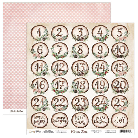 ScrapBoys Winter Time 6x6 Inch Paper Pad (WITI-09)