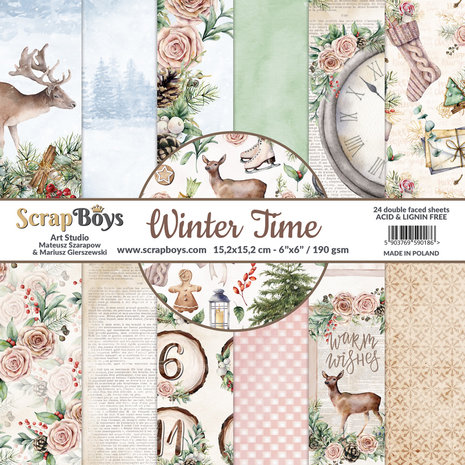 ScrapBoys Winter Time 6x6 Inch Paper Pad (WITI-09)