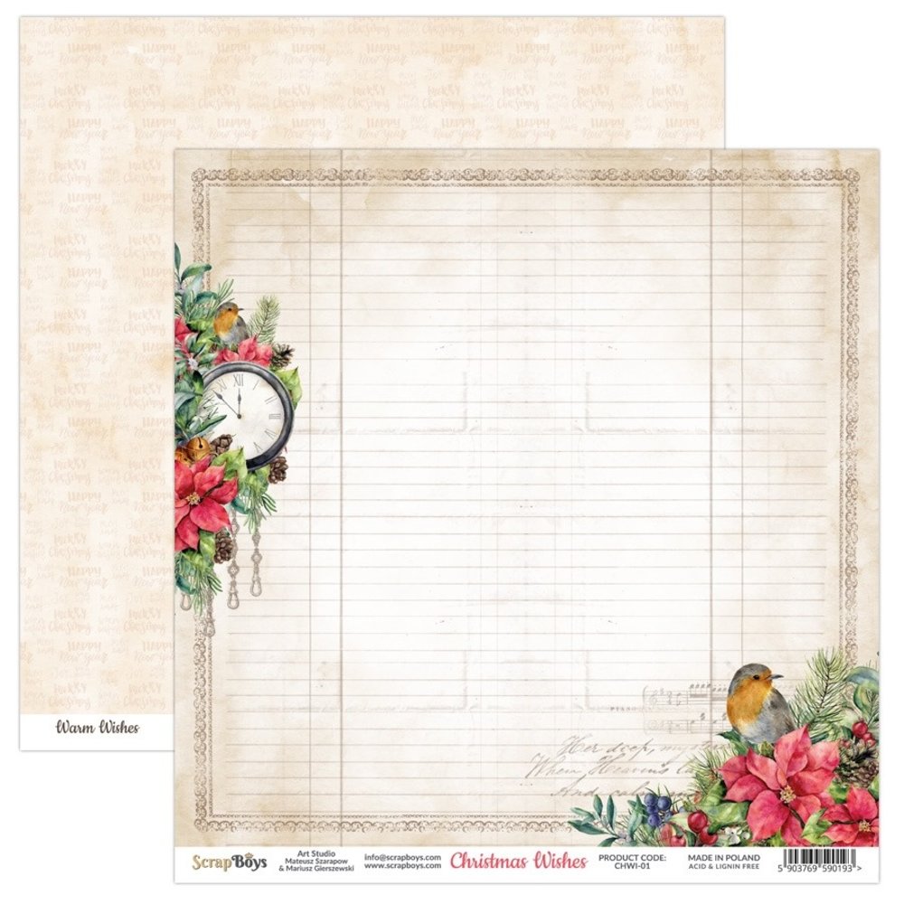 ScrapBoys Christmas Wishes 12x12 Inch Paper Set (CHWI-08) ScrapBoys Christmas Wishes 12x12 Inch Paper Set (CHWI-08)
