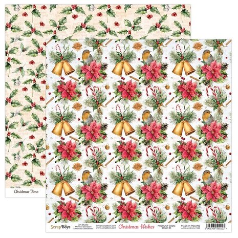 ScrapBoys Christmas Wishes 12x12 Inch Paper Set (CHWI-08) ScrapBoys Christmas Wishes 12x12 Inch Paper Set (CHWI-08)