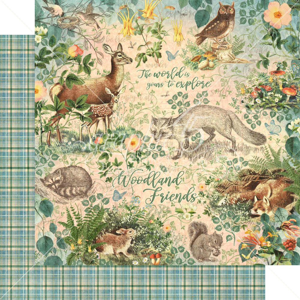 Graphic 45 Woodland Friends 8x8 Inch Paper Pad (4502134) Graphic 45 Woodland Friends 8x8 Inch Paper Pad (4502134)