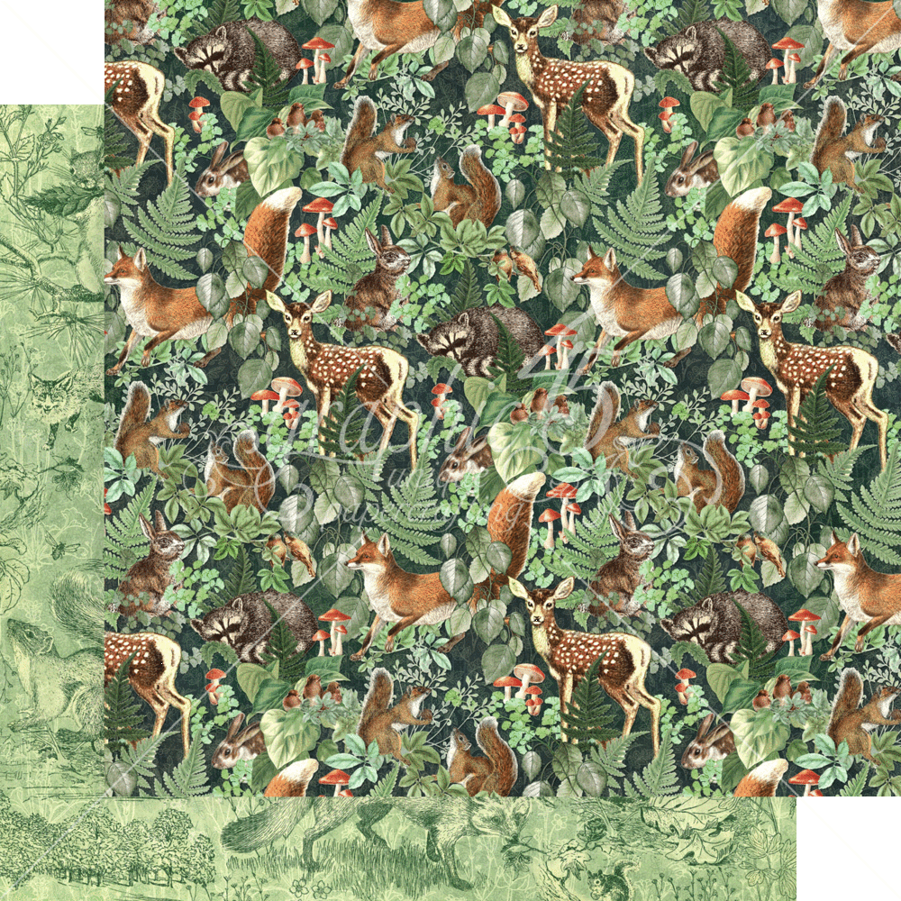 Graphic 45 Woodland Friends 8x8 Inch Paper Pad (4502134) Graphic 45 Woodland Friends 8x8 Inch Paper Pad (4502134)