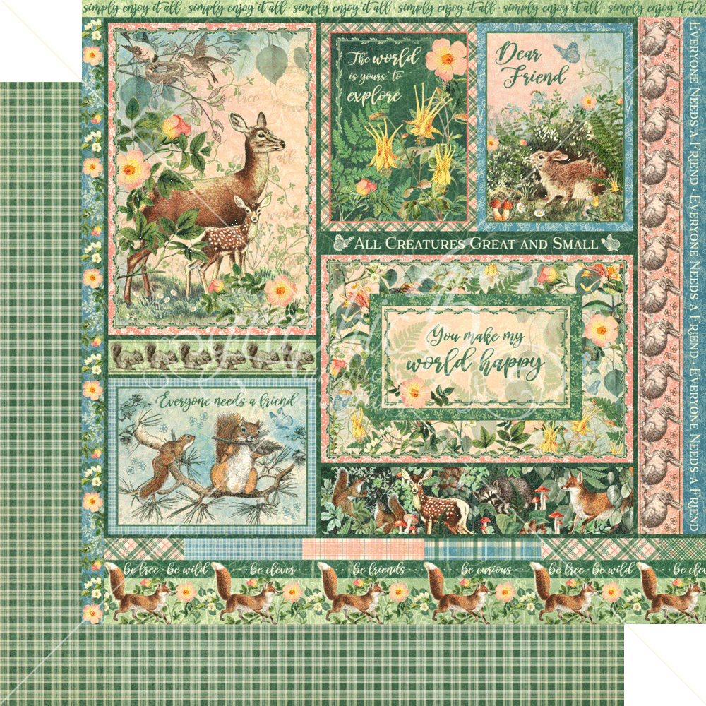 Graphic 45 Woodland Friends 8x8 Inch Paper Pad (4502134) Graphic 45 Woodland Friends 8x8 Inch Paper Pad (4502134)