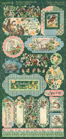 Graphic 45 Woodland Friends Stickers (4502138) Graphic 45 Woodland Friends Stickers (4502138)