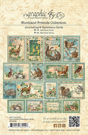 Graphic 45 Woodland Friends Journaling & Ephemera Cards (4502139) Graphic 45 Woodland Friends Journaling & Ephemera Cards (4502139)
