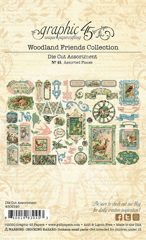 Graphic 45 Woodland Friends Die-Cut Assortment (4502140) Graphic 45 Woodland Friends Die-Cut Assortment (4502140)