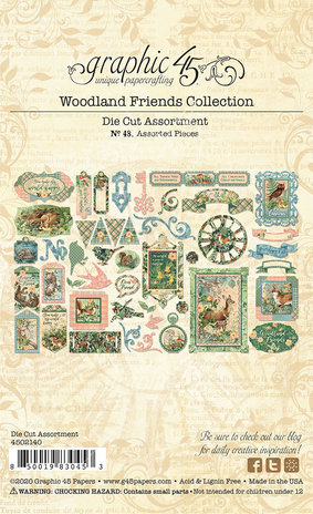 Graphic 45 Woodland Friends Die-Cut Assortment (4502140) Graphic 45 Woodland Friends Die-Cut Assortment (4502140)