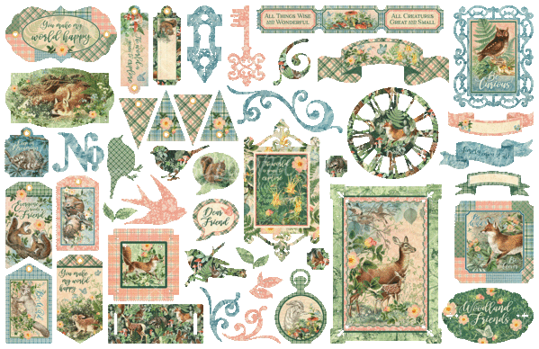 Graphic 45 Woodland Friends Die-Cut Assortment (4502140) Graphic 45 Woodland Friends Die-Cut Assortment (4502140)