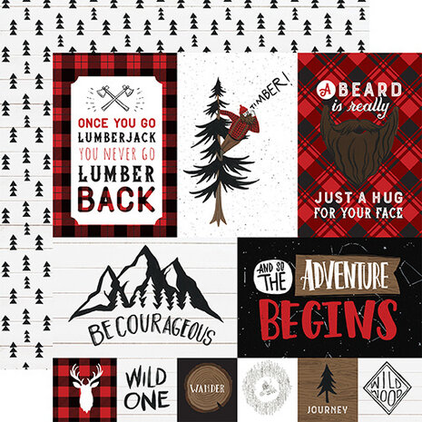 Echo Park Let's Lumberjack 6x6 Inch Paper Pad (LU225023) Echo Park Let's Lumberjack 6x6 Inch Paper Pad (LU225023)