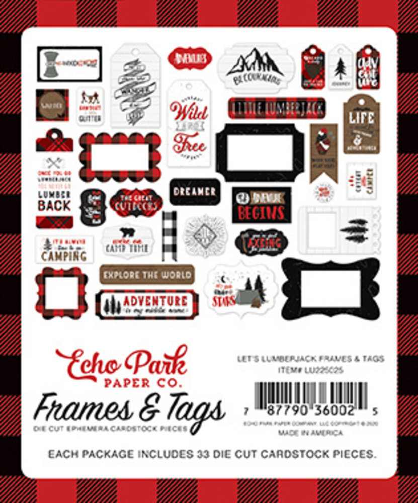Echo Park Let's Lumberjack Ephemera Frames & Tags (LU225025) Echo Park Let's Lumberjack Ephemera Frames & Tags (LU225025)