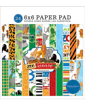 Carta Bella Zoo Adventure 6x6 Inch Paper Pad (CBZA128023) Carta Bella Zoo Adventure 6x6 Inch Paper Pad (CBZA128023)